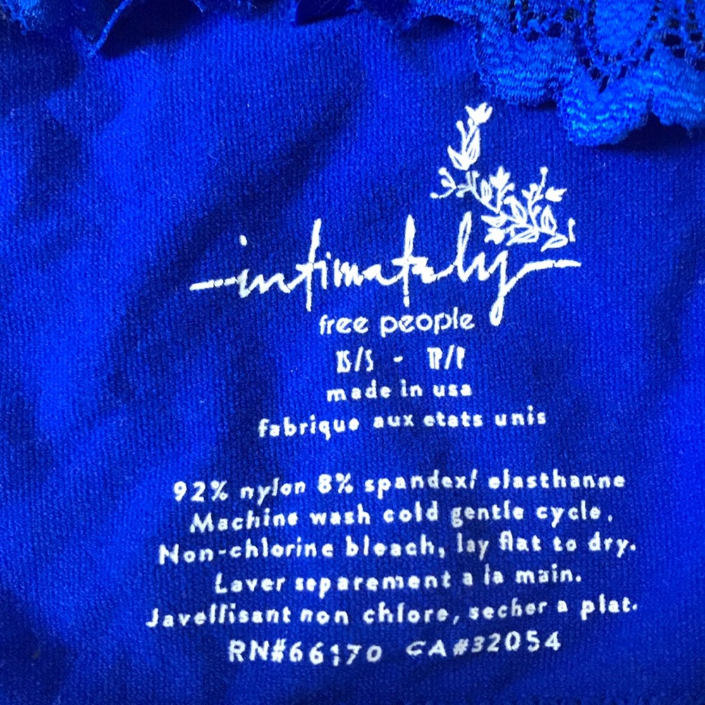 Free People bandeau blue lace bralette cobalt - Picture 5 of 5